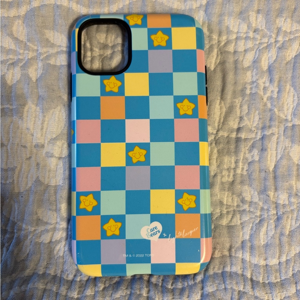 Lights Lacquer IPhone 11 Care Bears Colorful Checkered Phone Case